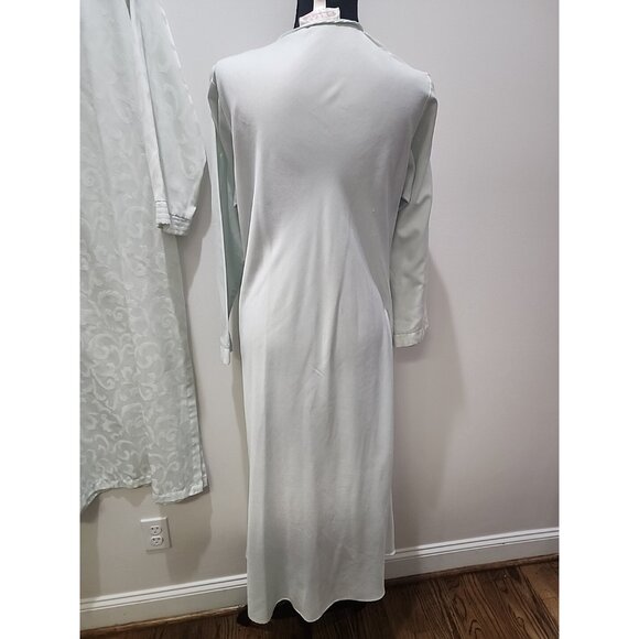 Vtg OSCAR DE LA RENTA Pink Label Nightgown Robe 2 Piece Mint Green Size Small - Picture 9 of 10
